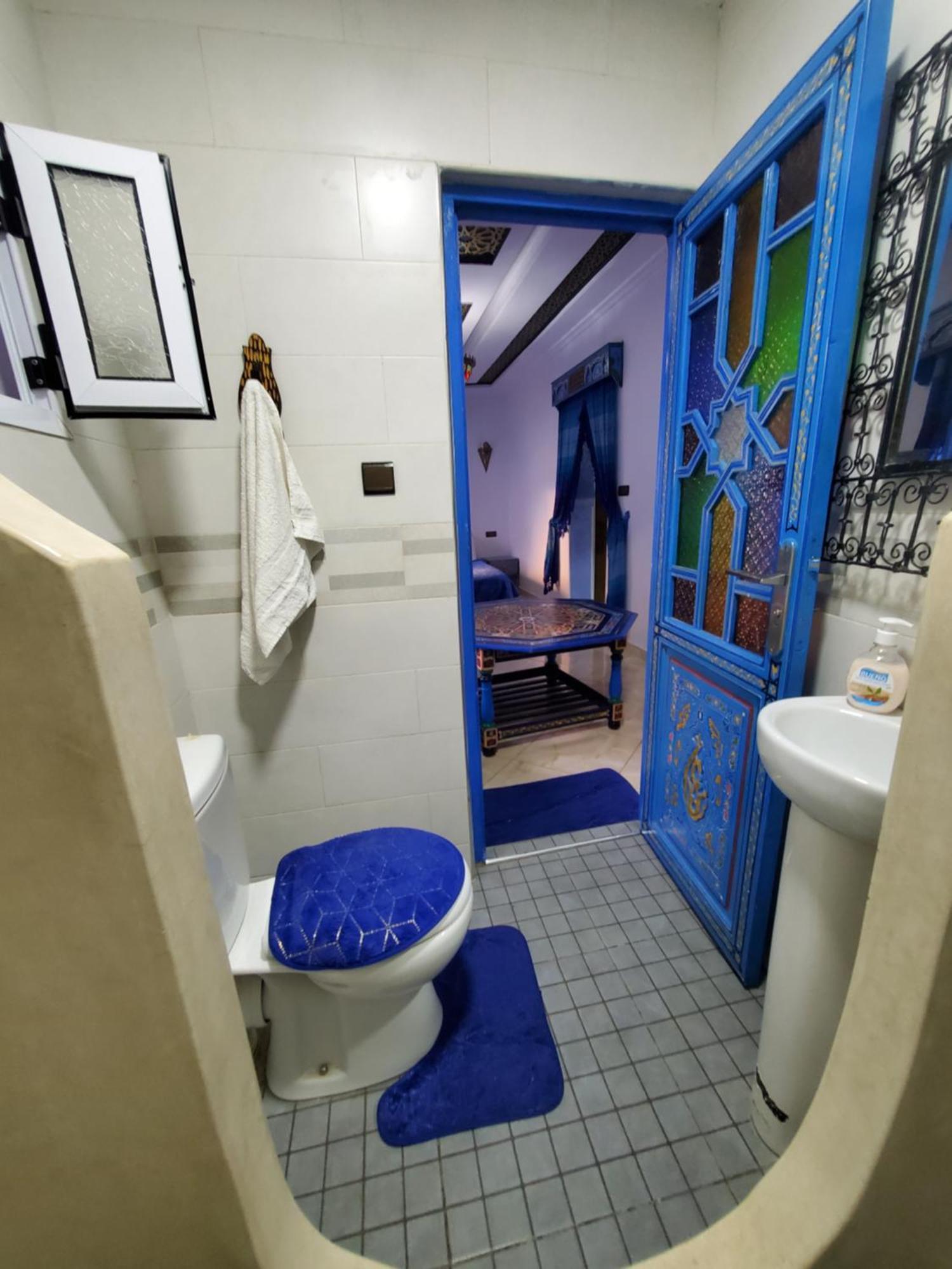 Blue City Chefchaouen Rom bilde